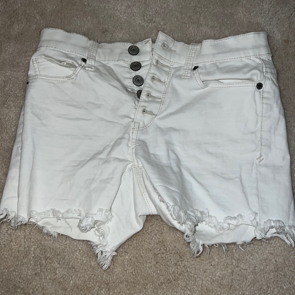 White Jean Shorts